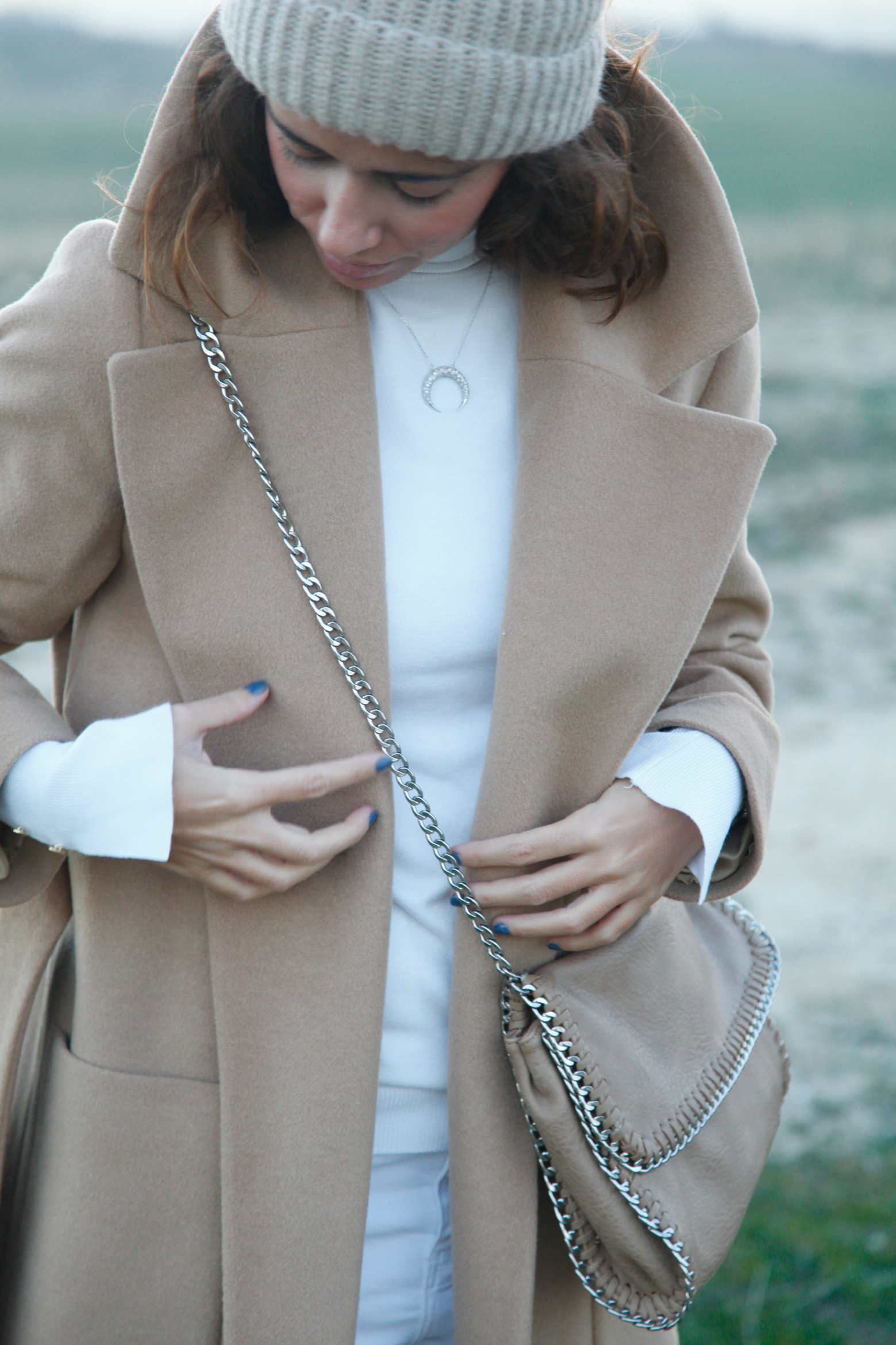 white and camel look 