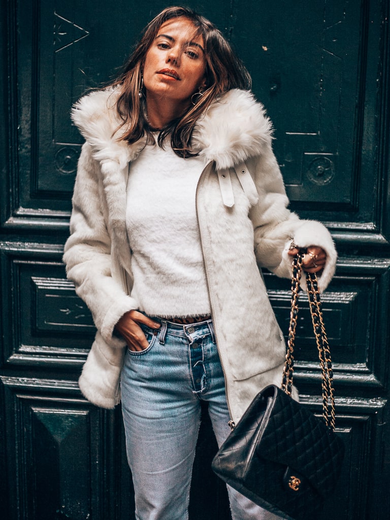 White fur jacket | Cool